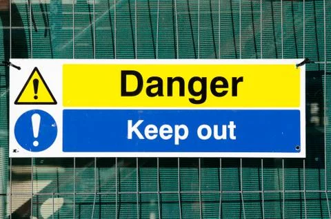 Danger keep out sign Stock-Fotos