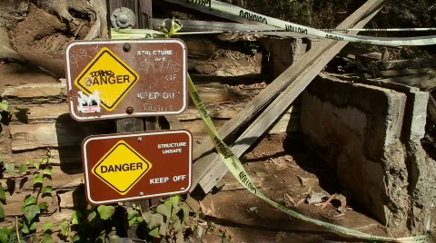 Danger Keep Off Sign Video stock 862831