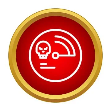 Danger level indicator showing high risk warning Stock Illustration