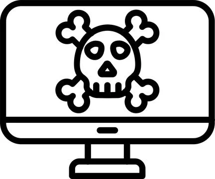Danger Line Icon Design Stock Illustration