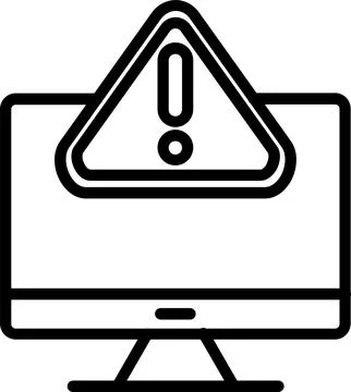 Danger Line Icon Design Stock Illustration