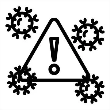 Danger line icon vector illustration isolated on white background Stock Illustration