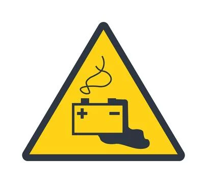 Danger from loading batteries symbol Stock Illustration