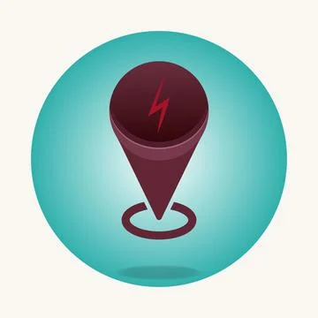 Danger location icon design vector illustration Stock Illustration