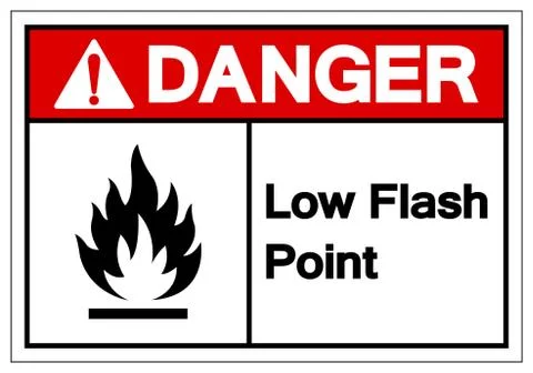 Danger Low Flash Point Symbol Sign, Vector Illustration, Isolate On White Bac Stock Illustration