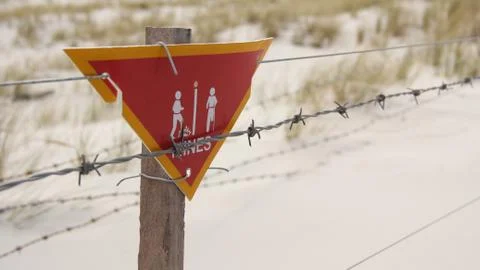 DANGER MINES Stockfoto's