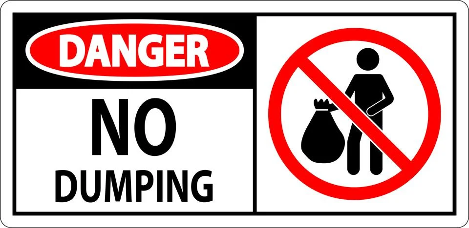 Danger No Dumping Sign Stock Illustration
