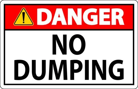Danger No Dumping Sign Stock Illustration