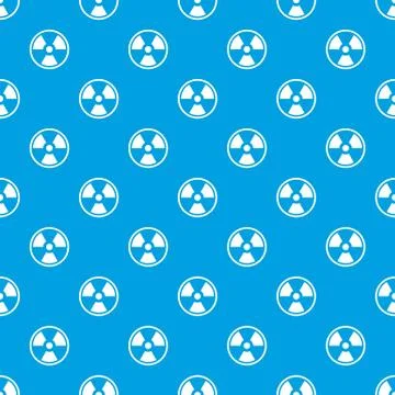 Danger nuclear pattern seamless blue Illustrazione stock