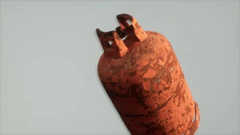 Danger old rusted gas container Stock Footage 168817121