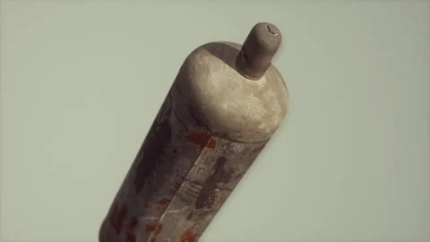 Danger old rusted gas container Stock Footage 170734362