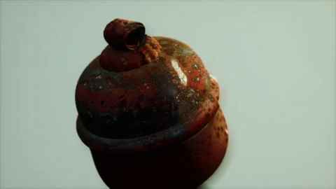 Danger old rusted gas container Stock Footage 170734400