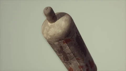 Danger old rusted gas container Stock Footage 170933729