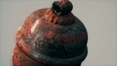 Danger old rusted gas container Stock Footage 171301098