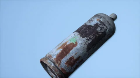 Danger old rusted gas container Stock Footage 171884314