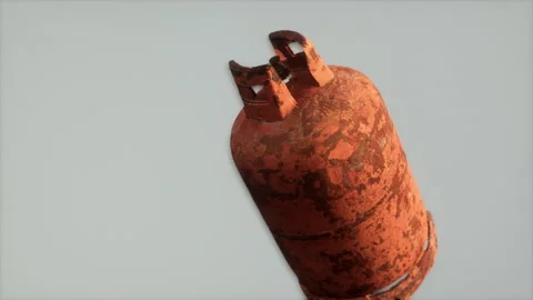 Danger old rusted gas container Stock Footage 171884440