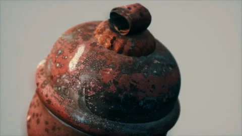 Danger old rusted gas container Stock Footage 177894139