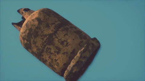 Danger old rusted gas container Stock Footage 189644632
