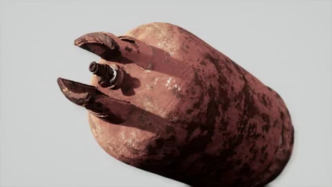 Danger old rusted gas container Stock Footage 196124582
