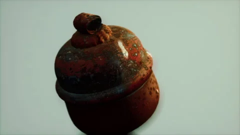 Danger old rusted gas container Stock Footage 200785457