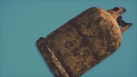 Danger old rusted gas container Stock Footage 204745179