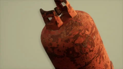 Danger old rusted gas container Stock Footage 219289909