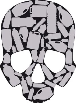 Danger of plastic waste Stock Illustration