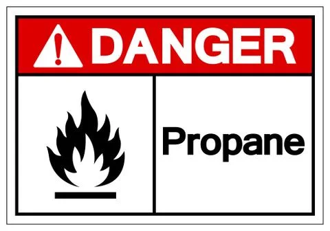 Danger Propane Symbol Sign, Vector Illustration, Isolate On White Background  Stock Illustration