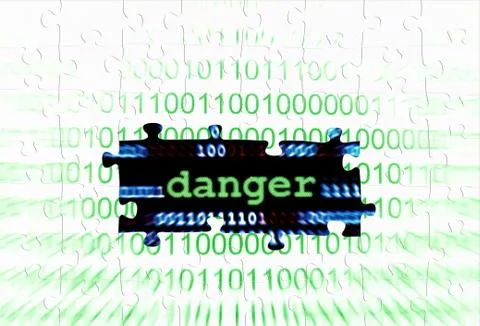 Danger puzzle concept 库存插图