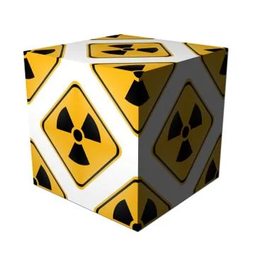 Danger radiation cube Stock Illustration