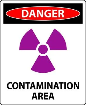 Danger Radioactive Materials Sign Caution Contamination Area Stock Illustration