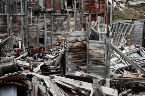 Danger ruin mine structure Stock Photos
