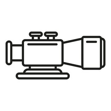 Danger scope icon outline vector. Rifle sight Stock Illustration