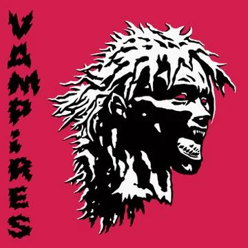 Danger screaming vampire woman. Vector illustration. Stock Illustration