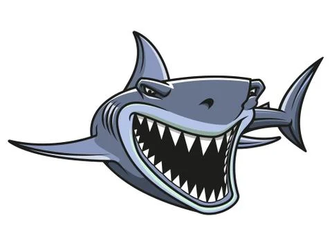 Danger shark attacks Stock Illustration