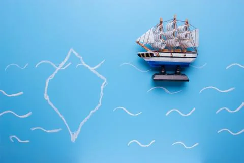 Danger for ship concept Stock Photos