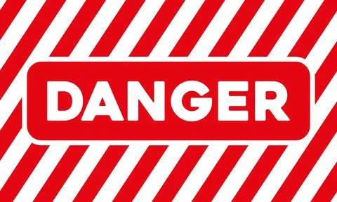 Danger sign, angled stripes Stockillustratie