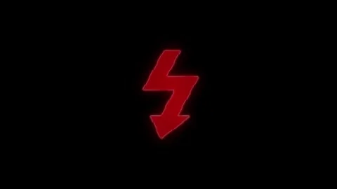 Danger sign animation on black background showing warning symbol and attent.. Stock Footage 329145098