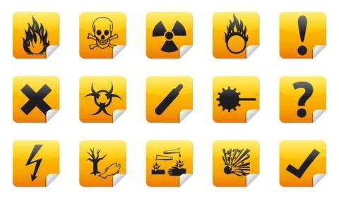 Danger sign collection Stock Illustration