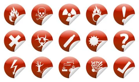 Danger sign collection Stock Illustration
