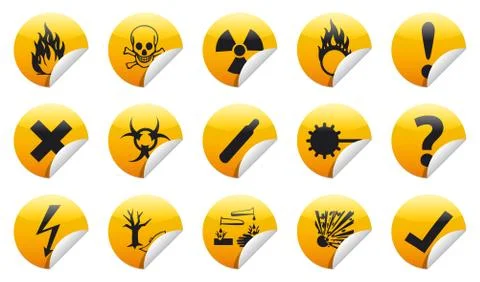 Danger sign collection Stock Illustration