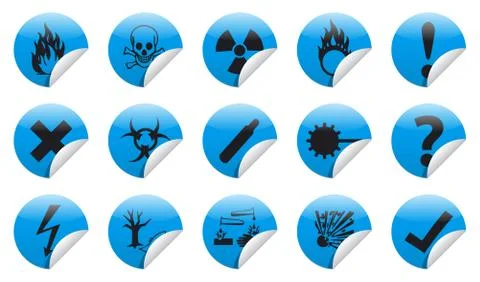Danger sign collection Stock Illustration