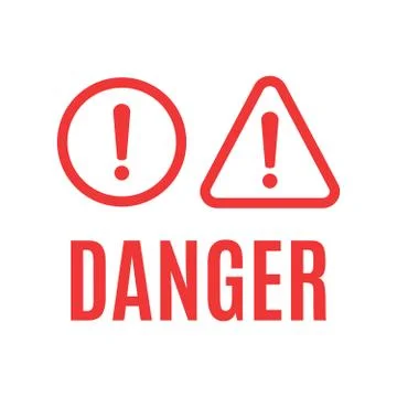 Danger sign design. Caution error icon. Stock Illustration