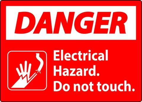 Danger Sign Electrical Hazard. Do Not Touch Stock Illustration