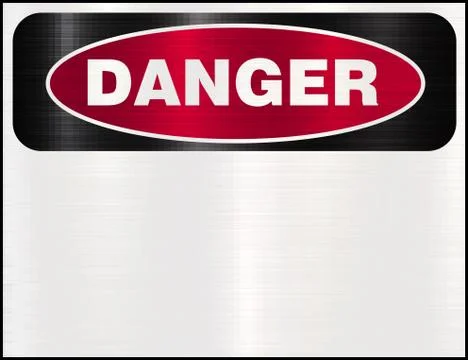 Danger sign empty white Stock Illustration