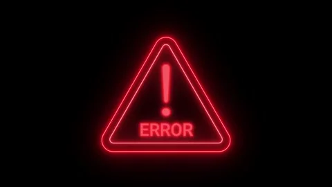 Danger sign error danger triangle neon animated icon danger sign triangle e.. Stock Footage 277499830