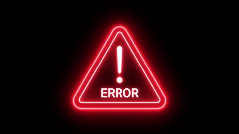 Danger sign error danger triangle neon animated icon danger sign triangle e.. Stock Footage 277500552