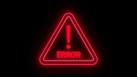 Danger sign error danger triangle neon animated icon danger sign triangle e.. Stock Footage 277500599