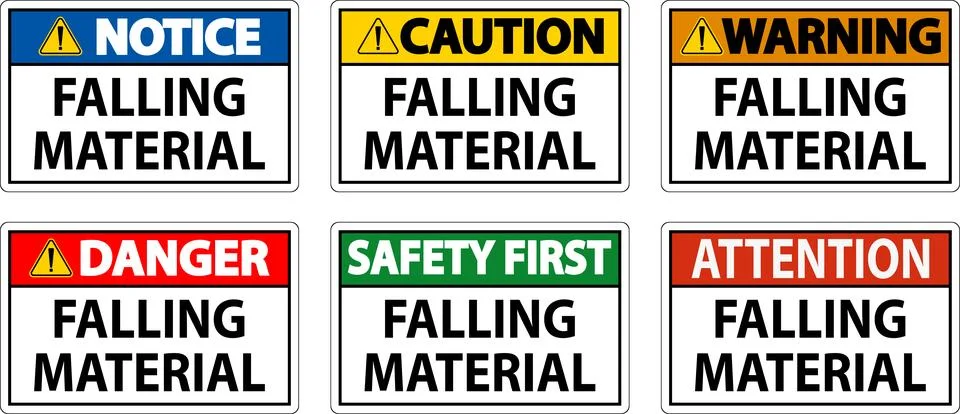 Danger Sign Falling Material Stock Illustration