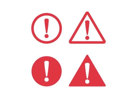 Danger sign flat design. Caution error icon. Stock Illustration